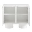Lumo 2-Door Curved Wood Accent Cabinet in White