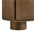 Lumo 2-Door Curved Wood Accent Cabinet in Walnut