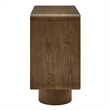 Lumo 2-Door Curved Wood Accent Cabinet in Walnut