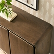 Lumo 2-Door Curved Wood Accent Cabinet in Walnut