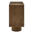 Lumo 2-Door Curved Wood Accent Cabinet in Walnut