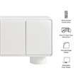 Lumo 3-Door Curved Wood Accent Cabinet in White