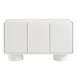 Lumo 3-Door Curved Wood Accent Cabinet in White