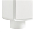 Lumo 3-Door Curved Wood Accent Cabinet in White
