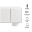 Lumo 3-Door Curved Wood Accent Cabinet in White