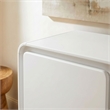 Lumo 3-Door Curved Wood Accent Cabinet in White