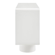 Lumo 3-Door Curved Wood Accent Cabinet in White