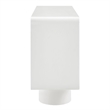 Lumo 3-Door Curved Wood Accent Cabinet in White
