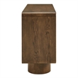 Lumo 3-Door Curved Wood Accent Cabinet in Walnut