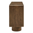 Lumo 3-Door Curved Wood Accent Cabinet in Walnut