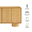 Lumo 4-Door Curved Wood Accent Cabinet in Oak