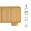 Lumo 4-Door Curved Wood Accent Cabinet in Oak