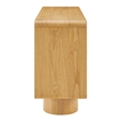 Lumo 4-Door Curved Wood Accent Cabinet in Oak