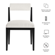 Kai Fabric Dining Chair Set of 2 in Salt