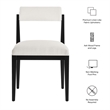 Kai Fabric Dining Chair Set of 2 in Salt