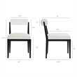 Kai Fabric Dining Chair Set of 2 in Salt