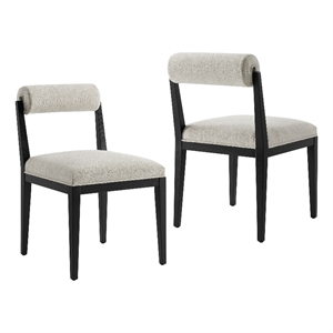 Kai Fabric Dining Chair Set of 2 in Linen