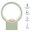 Aperture Round Alcove Accent Chair in Sage Ivory