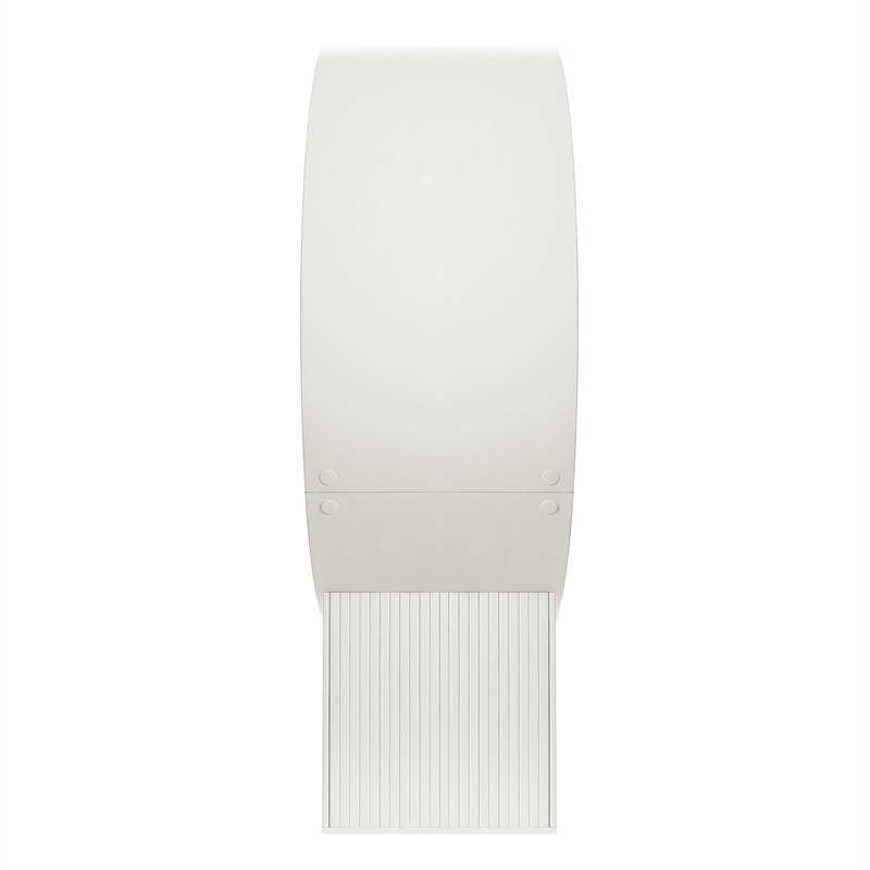 Aperture Round Alcove Accent Chair in White Ivory