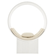 Aperture Round Alcove Accent Chair in White Ivory