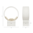 Aperture Round Alcove Accent Chair in White Ivory