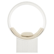 Aperture Round Alcove Accent Chair in White Ivory