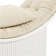 Aperture Round Alcove Accent Chair in White Ivory