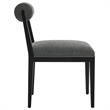 Kai Fabric Dining Chair Set of 2 in Charcoal