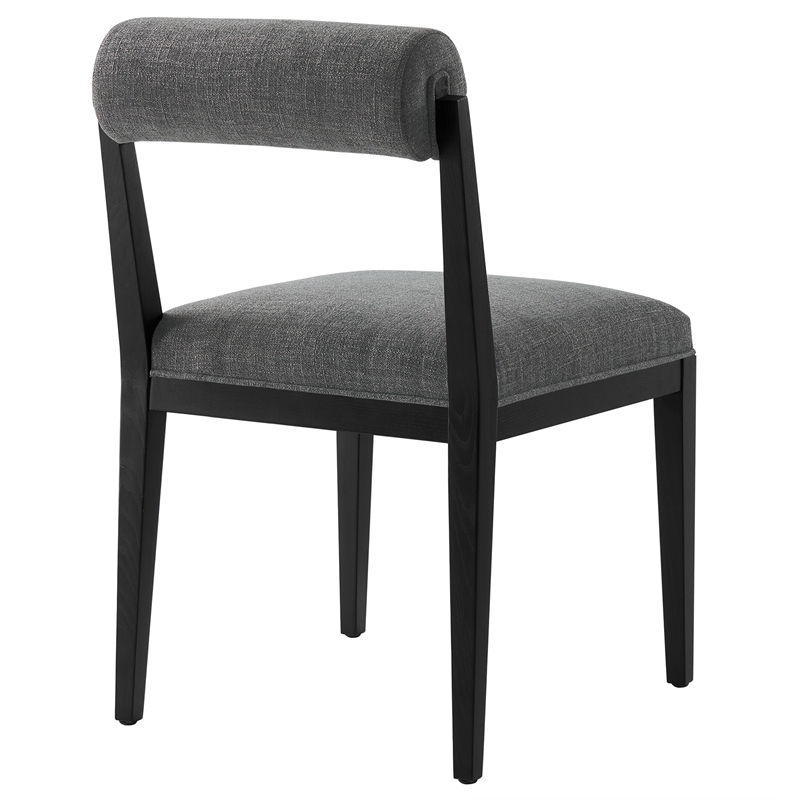 Kai Fabric Dining Chair Set of 2 in Charcoal