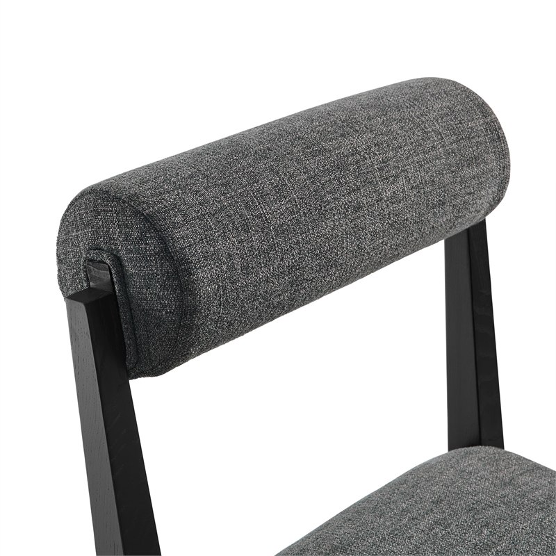 Kai Fabric Dining Chair Set of 2 in Charcoal