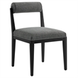 Kai Fabric Dining Chair Set of 2 in Charcoal