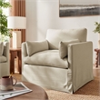 Wellfleet Slipcovered Linen-Blend Armchair in Linen