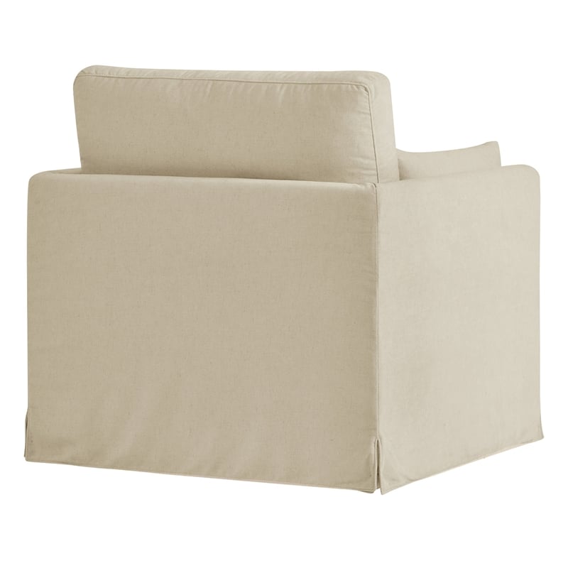 Wellfleet Slipcovered Linen-Blend Armchair in Linen