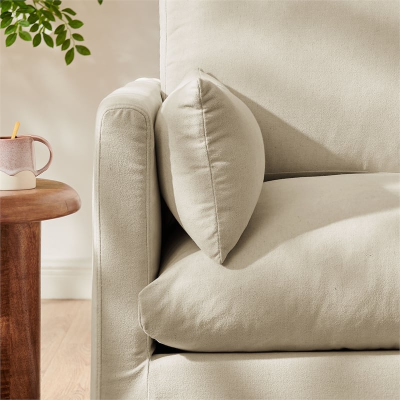 Wellfleet Slipcovered Linen-Blend Armchair in Linen