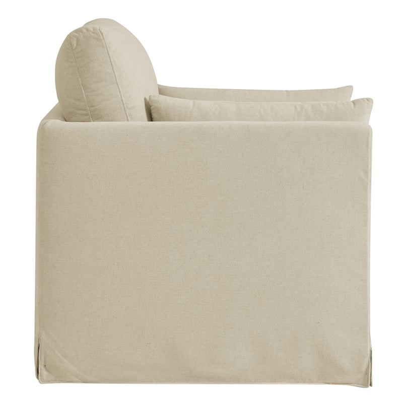 Wellfleet Slipcovered Linen-Blend Armchair in Linen