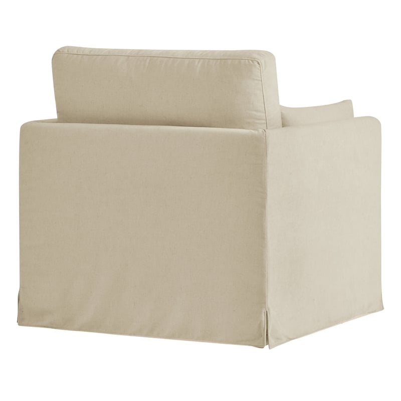 Wellfleet Slipcovered Linen-Blend Armchair in Linen