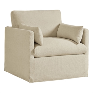 Wellfleet Slipcovered Linen-Blend Armchair in Linen