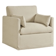 Wellfleet Slipcovered Linen-Blend Armchair in Linen