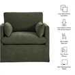 Wellfleet Slipcovered Linen-Blend Armchair in Sage