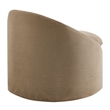 Sadie Slipcovered Linen-Blend Round Accent Chair in Almond