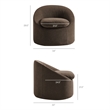 Sadie Slipcovered Linen-Blend Round Accent Chair in Cocoa