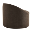 Sadie Slipcovered Linen-Blend Round Accent Chair in Cocoa