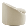 Sadie Slipcovered Linen-Blend Round Accent Chair in Linen