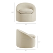 Sadie Slipcovered Linen-Blend Round Accent Chair in Linen