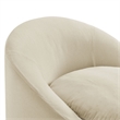 Sadie Slipcovered Linen-Blend Round Accent Chair in Linen
