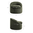 Sadie Slipcovered Linen-Blend Round Accent Chair in Sage