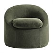 Sadie Slipcovered Linen-Blend Round Accent Chair in Sage