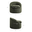 Sadie Slipcovered Linen-Blend Round Accent Chair in Sage