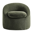 Sadie Slipcovered Linen-Blend Round Accent Chair in Sage