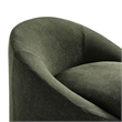 Sadie Slipcovered Linen-Blend Round Accent Chair in Sage
